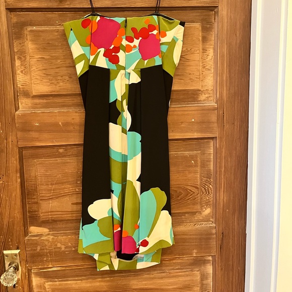 Nicole Miller Strapless Floral Cocktail Dress, Size 2 - Picture 2 of 3